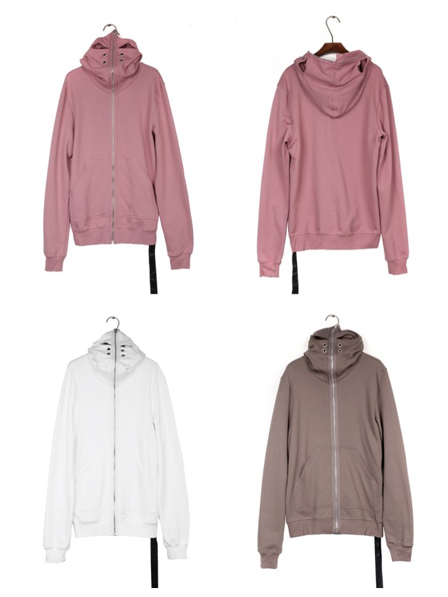 1:1 quality version Shark Hat Ribbon Drawstring Zip-Up Hoodie 3 colors 29143782