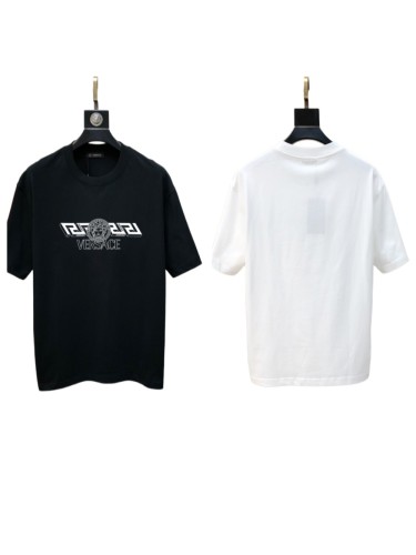 Geometric 3D Outline Medusa Center Logo Letter Print T-shirt 2 colors 29140005