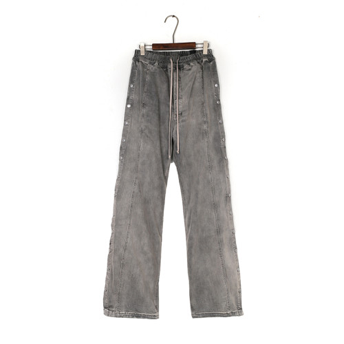 1:1 quality version Washed Gray Vintage Button-Fly Denim Long Pants 29143786