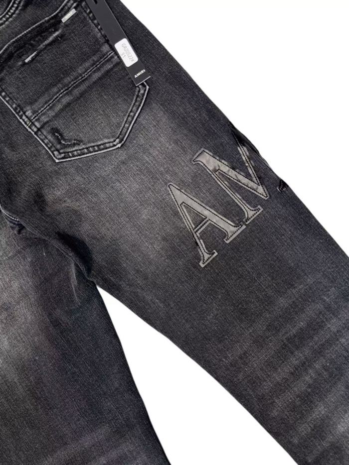 1:1 quality version  Washed Multi Layer Distressed Rip Silver Thread IRI Embroidery Jeans 29143954