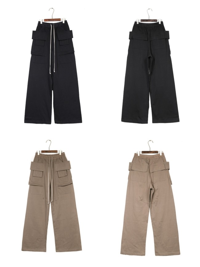 1:1 quality version Multi-Pocket Wide-Leg Double Ring Pants 2 colors 29143785