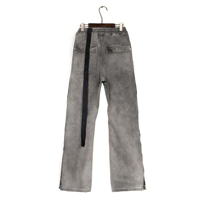 1:1 quality version Washed Gray Vintage Button-Fly Denim Long Pants 29143786