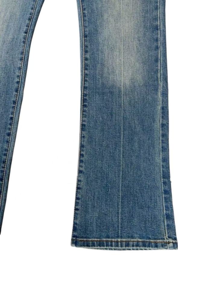 1:1 quality version Premium Vintage Mid Blue Faded Flare Bootcut Jeans 29164297
