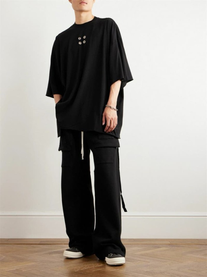 1:1 quality version Multi-Pocket Wide-Leg Double Ring Pants 2 colors 29143785