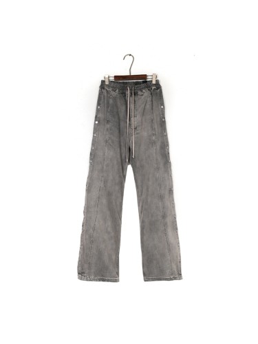 1:1 quality version Washed Gray Vintage Button-Fly Denim Long Pants 29143786