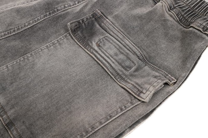 1:1 quality version Washed Gray Vintage Button-Fly Denim Long Pants 29143786