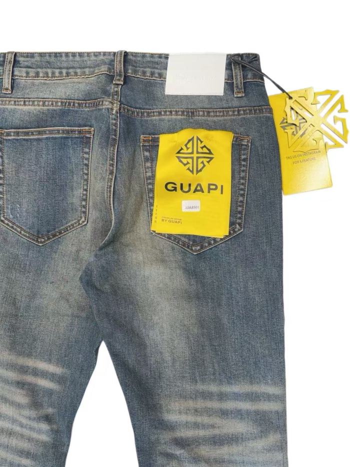 1:1 quality version Vintage Washed Distressed Flare  Destroyed Bootcut Denim Jeans 29164287