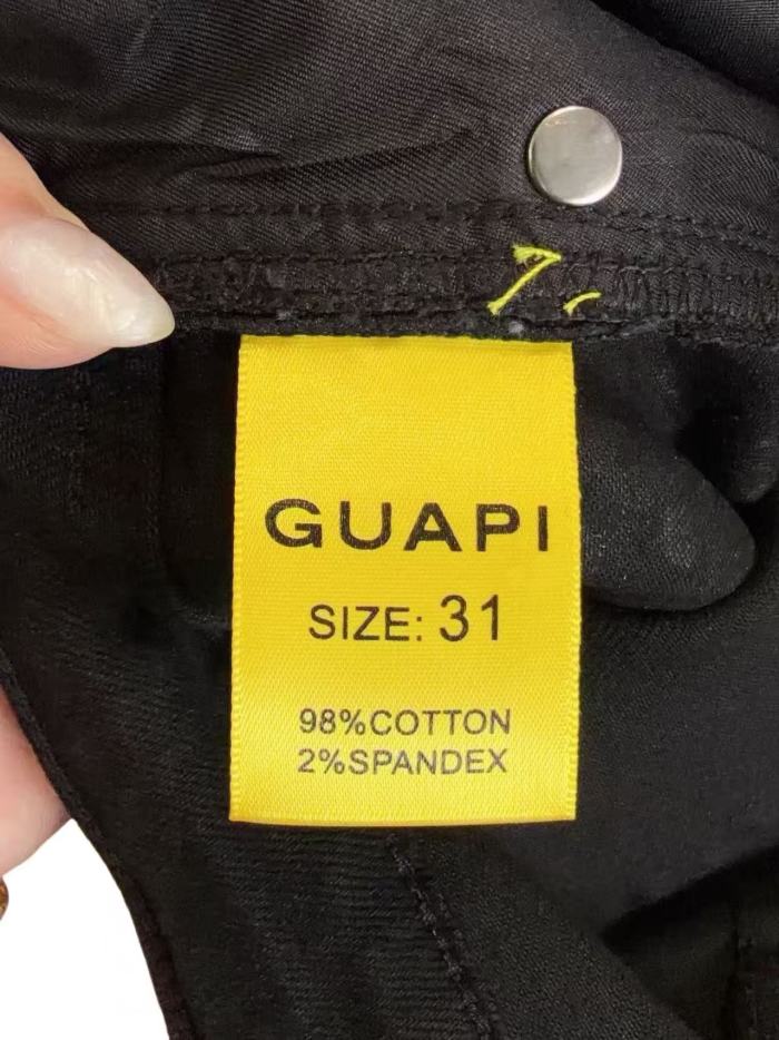 1:1 quality version Solid Black Gradient Hot Fix Rhinestone Side Panel Flare Denim Jeans 29143986