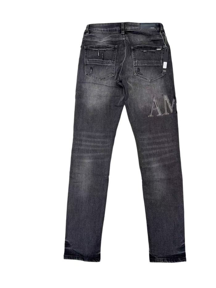 1:1 quality version  Washed Multi Layer Distressed Rip Silver Thread IRI Embroidery Jeans 29143954