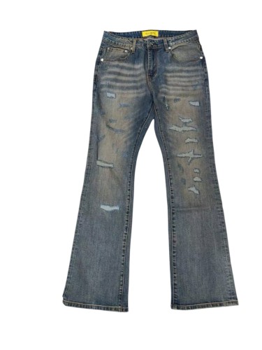 1:1 quality version Vintage Washed Distressed Flare  Destroyed Bootcut Denim Jeans 29164287