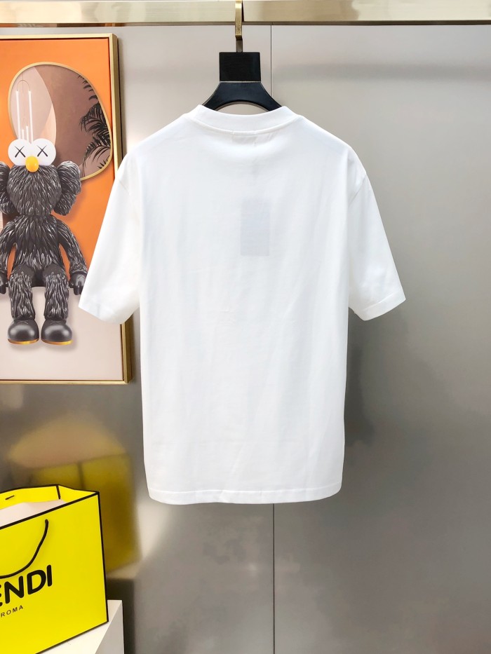 Geometric 3D Outline Medusa Center Logo Letter Print T-shirt 2 colors 29140005