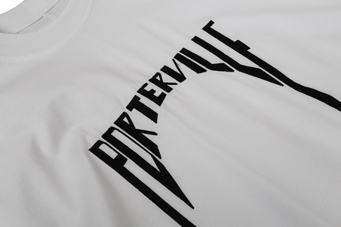 1:1 quality version Irregular Embroidered Letter Tee 3 colors 29143777