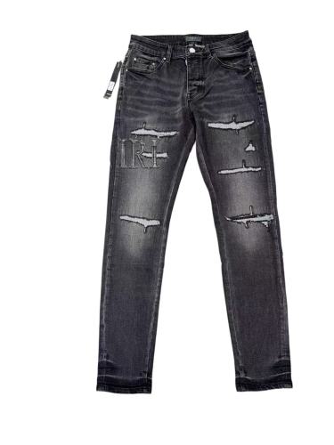1:1 quality version  Washed Multi Layer Distressed Rip Silver Thread IRI Embroidery Jeans 29143954