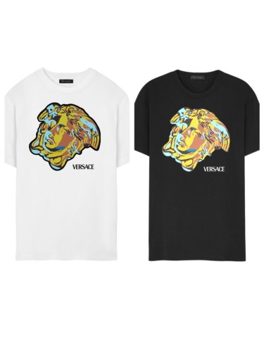 Pop Art Bold Contrast Color Block Medusa Portrait Graphic Unisex T-shirt 2 colors 29140145