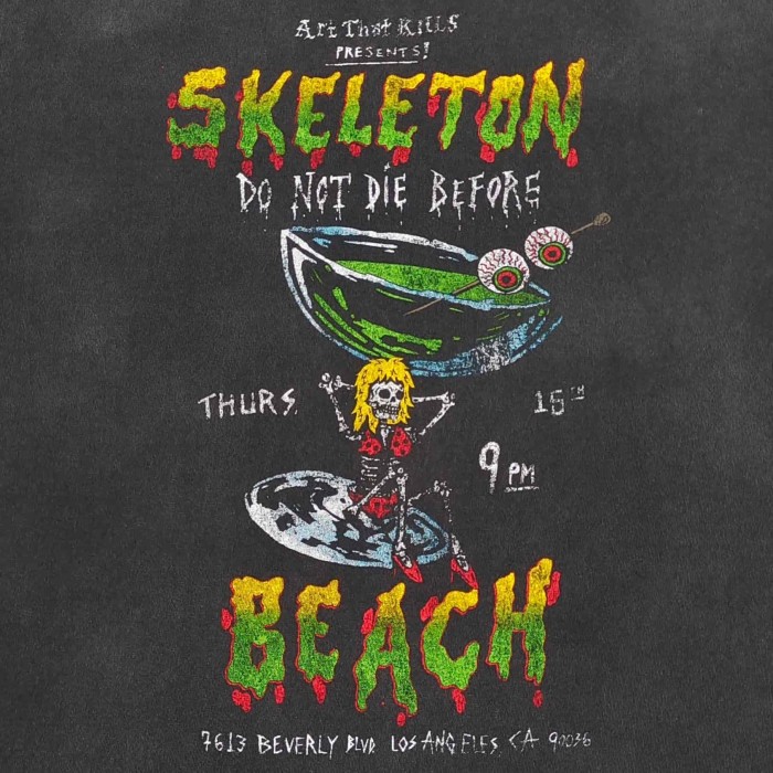 [Big & Tall for weights up to 220 lbs]1:1 quality version Threat Beach Black Print Washed Tee 29166494