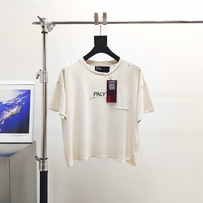 [Big & Tall for weights up to 220 lbs]1:1 quality version Chest Worn Logo Print Washed Tee 2 colors 29166496