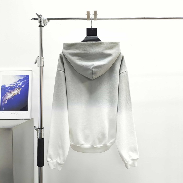 [Big & Tall for weights up to 220 lbs]1:1 quality version Gray White Dip-Dye Spider Web Print Hoodie & Pants Set 29168717