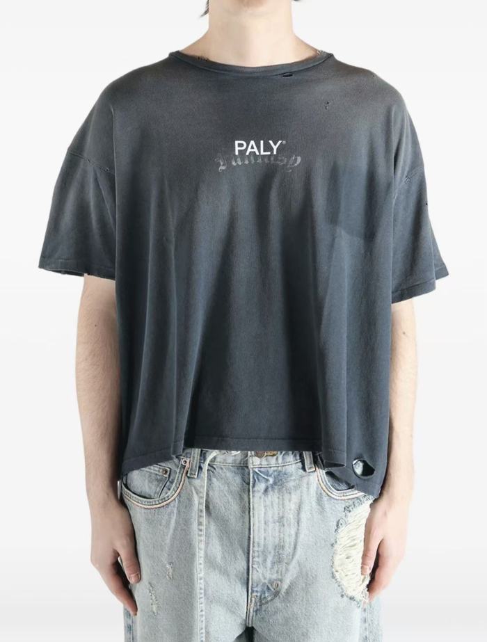 [Big & Tall for weights up to 220 lbs]1:1 quality version Chest Worn Logo Print Washed Tee 2 colors 29166496