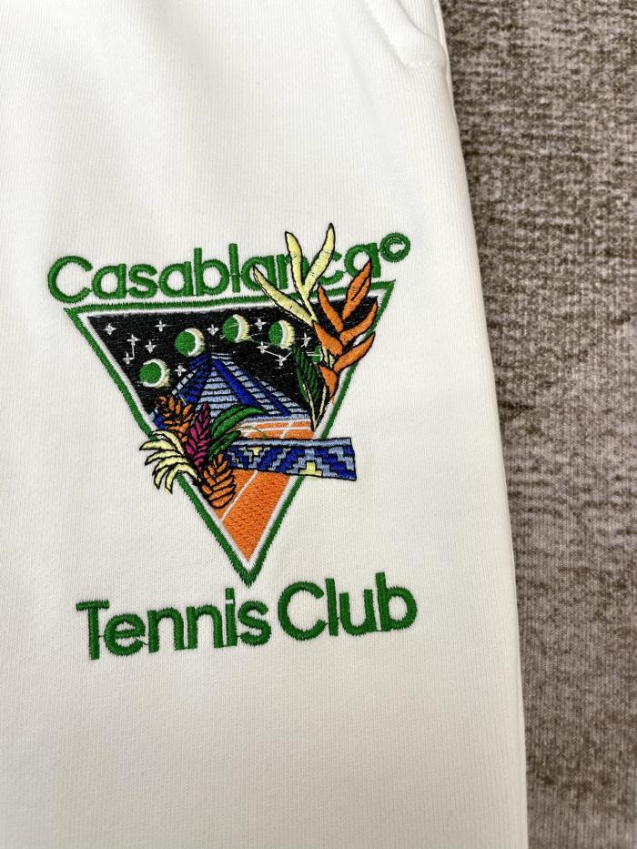 1:1 quality version French Preppy Tennis Style Colorful Triangle Badge Embroidery Hooded &Sweatpants set 29166437