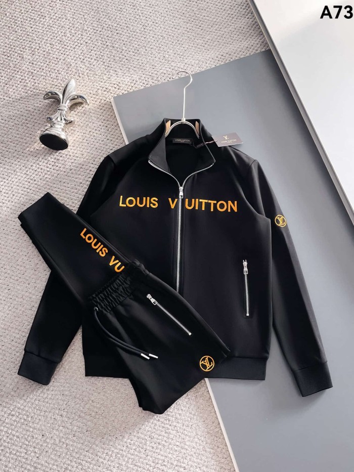 Classic Logo Embroidery & Side Webbing Stripe Zip Up Collared Sweatshirt + Drawstring Cuffed Jogger Pants Set 151 colors 29107785