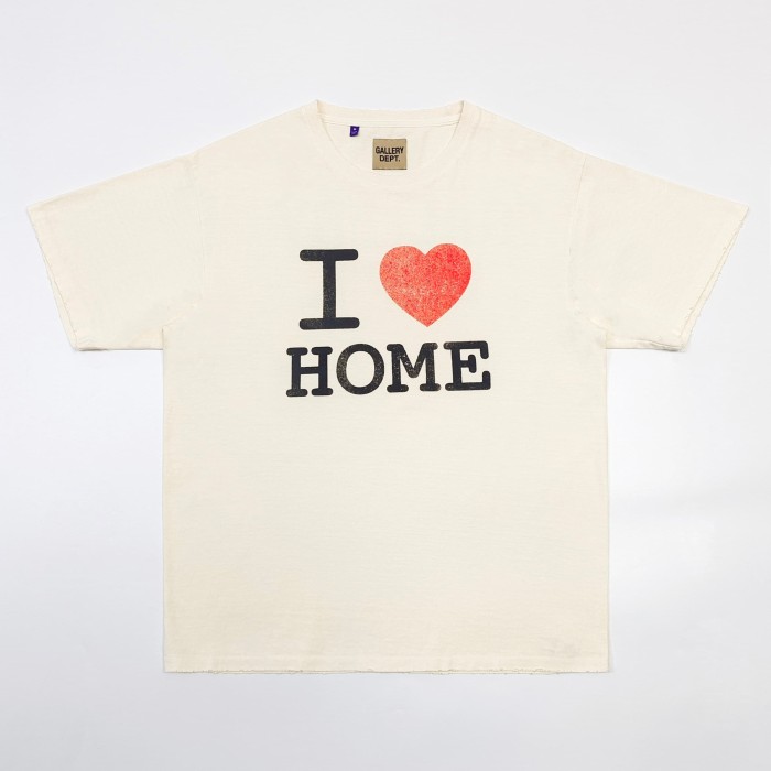 [Big & Tall for weights up to 220 lbs]1:1 quality version I Love Home Beige Print Washed Tee 29166492