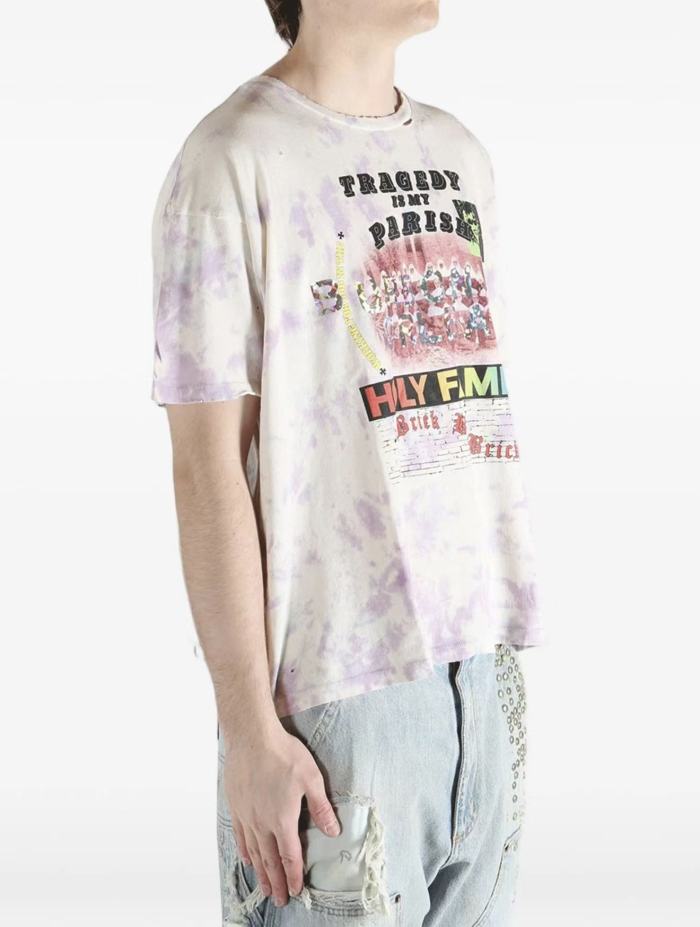 [Big & Tall for weights up to 220 lbs]1:1 quality version Saint Tribe Light Purple Tie-Dye Print Tee 29166497