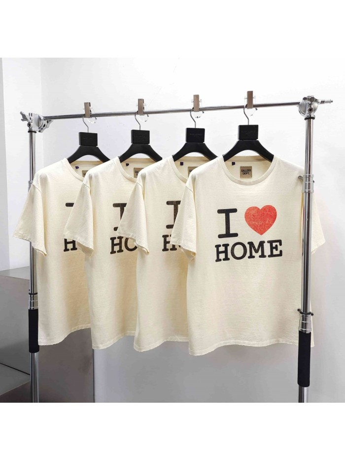 [Big & Tall for weights up to 220 lbs]1:1 quality version I Love Home Beige Print Washed Tee 29166492