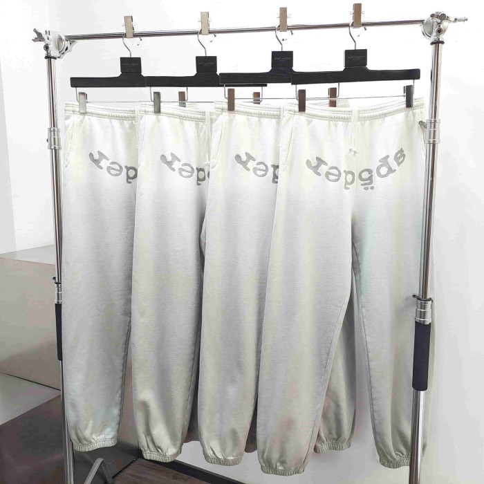 [Big & Tall for weights up to 220 lbs]1:1 quality version Gray White Dip-Dye Spider Web Print Hoodie & Pants Set 29168717