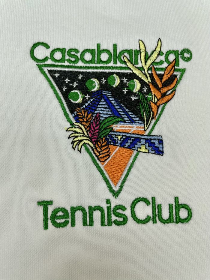 1:1 quality version French Preppy Tennis Style Colorful Triangle Badge Embroidery Hooded &Sweatpants set 29166437