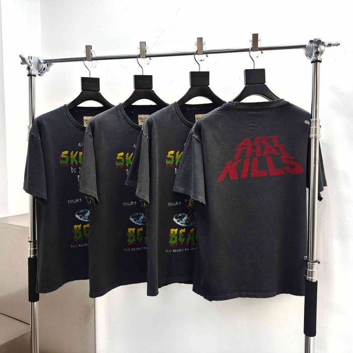 [Big & Tall for weights up to 220 lbs]1:1 quality version Threat Beach Black Print Washed Tee 29166494