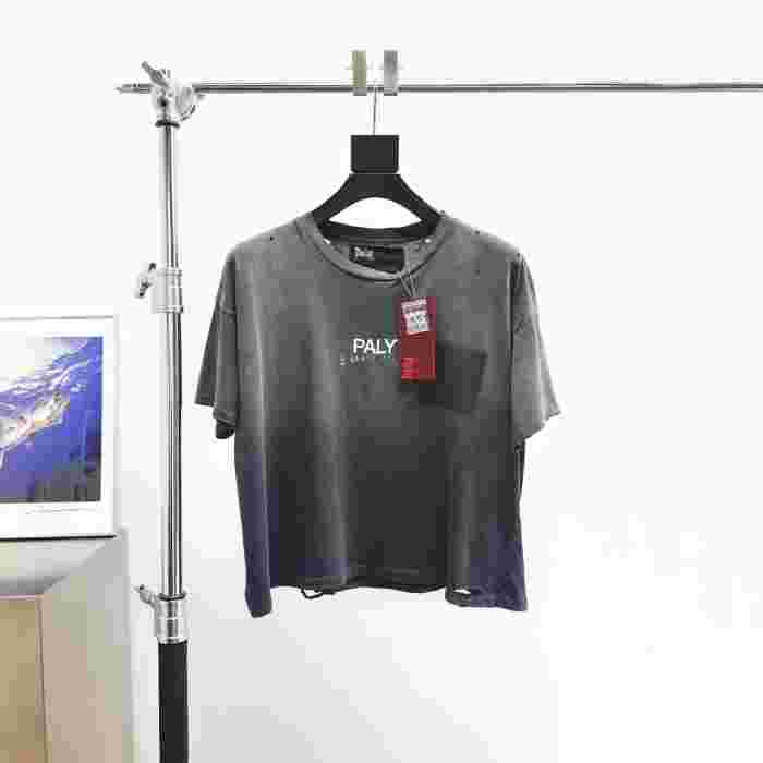 [Big & Tall for weights up to 220 lbs]1:1 quality version Chest Worn Logo Print Washed Tee 2 colors 29166496