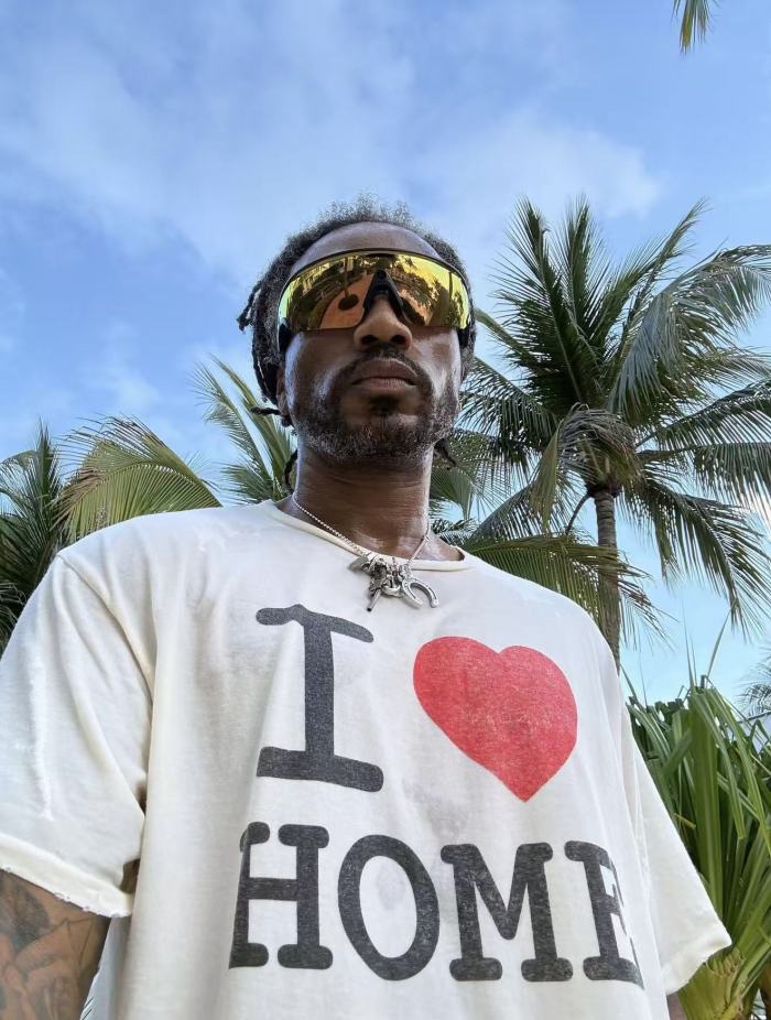 [Big & Tall for weights up to 220 lbs]1:1 quality version I Love Home Beige Print Washed Tee 29166492