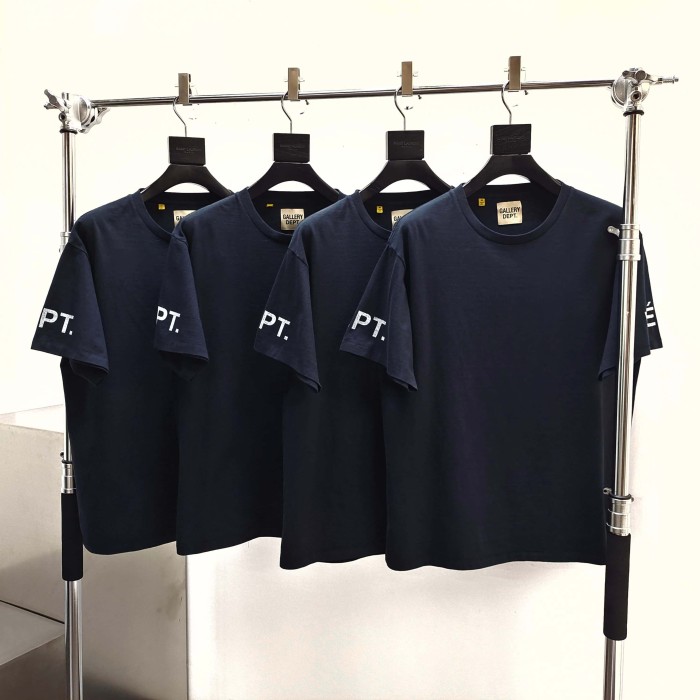 [Big & Tall for weights up to 220 lbs]1:1 quality version Horizontal Small French Letter Print Washed Tee 3 colors 29166491