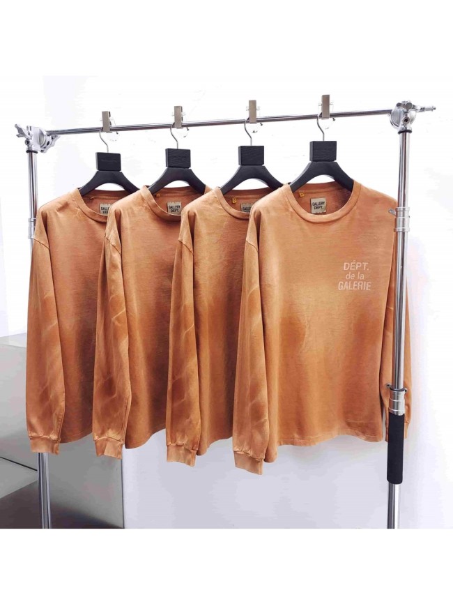[Big & Tall for weights up to 220 lbs]1:1 quality version Camel Ripple Pattern Long Sleeve T-shirt 29166495
