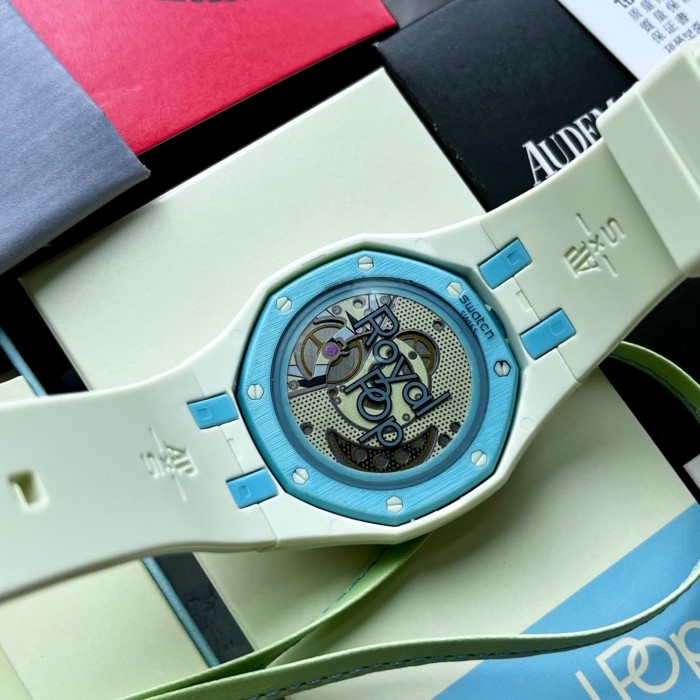 AP x Swatch Royal Oak Dopamine Dial Quartz Movement Pocket Watch & Wrist Watch 8 colors【Dial diameter：42mm】29202610