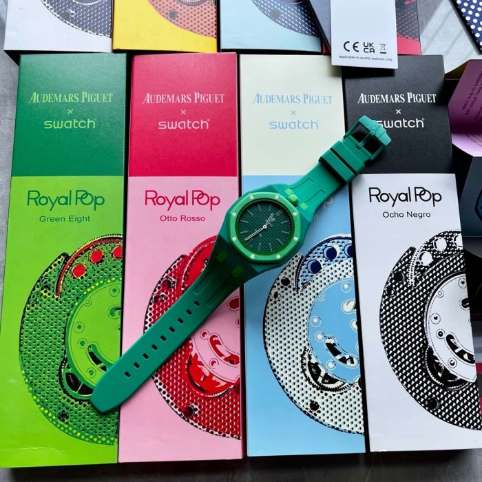 AP x Swatch Royal Oak Dopamine Dial Quartz Movement Pocket Watch & Wrist Watch 8 colors【Dial diameter：42mm】29202610