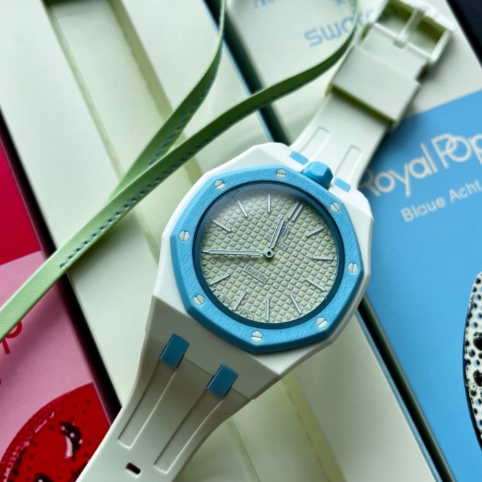 AP x Swatch Royal Oak Dopamine Dial Quartz Movement Pocket Watch & Wrist Watch 8 colors【Dial diameter：42mm】29202610