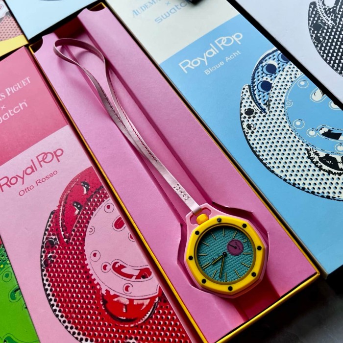 AP x Swatch Royal Oak Dopamine Dial Quartz Movement Pocket Watch & Wrist Watch 8 colors【Dial diameter：42mm】29202610