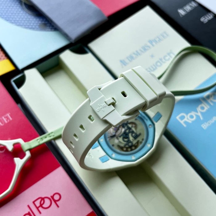 AP x Swatch Royal Oak Dopamine Dial Quartz Movement Pocket Watch & Wrist Watch 8 colors【Dial diameter：42mm】29202610