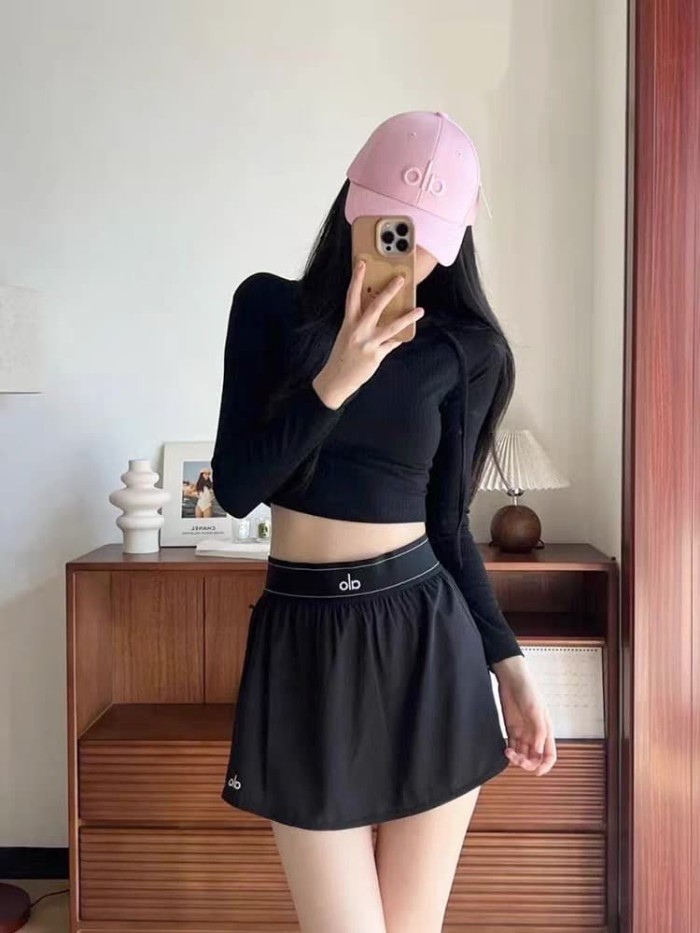 High Waist Inverted A-Line Yoga Anti-Chafing Skort 4 colors 29201415