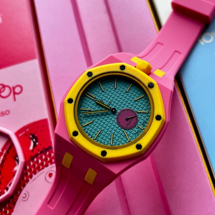 AP x Swatch Royal Oak Dopamine Dial Quartz Movement Pocket Watch & Wrist Watch 8 colors【Dial diameter：42mm】29202610