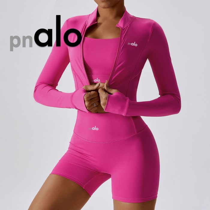 Seamless Naked Feel Shockproof High Waist Yoga Shorts 3-Piece Set 10 colors 29202627