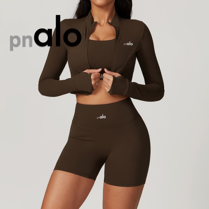 Seamless Naked Feel Shockproof High Waist Yoga Shorts 3-Piece Set 10 colors 29202627