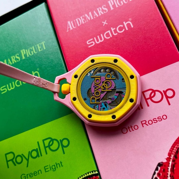 AP x Swatch Royal Oak Dopamine Dial Quartz Movement Pocket Watch & Wrist Watch 8 colors【Dial diameter：42mm】29202610