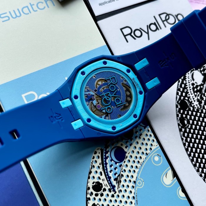 AP x Swatch Royal Oak Dopamine Dial Quartz Movement Pocket Watch & Wrist Watch 8 colors【Dial diameter：42mm】29202610
