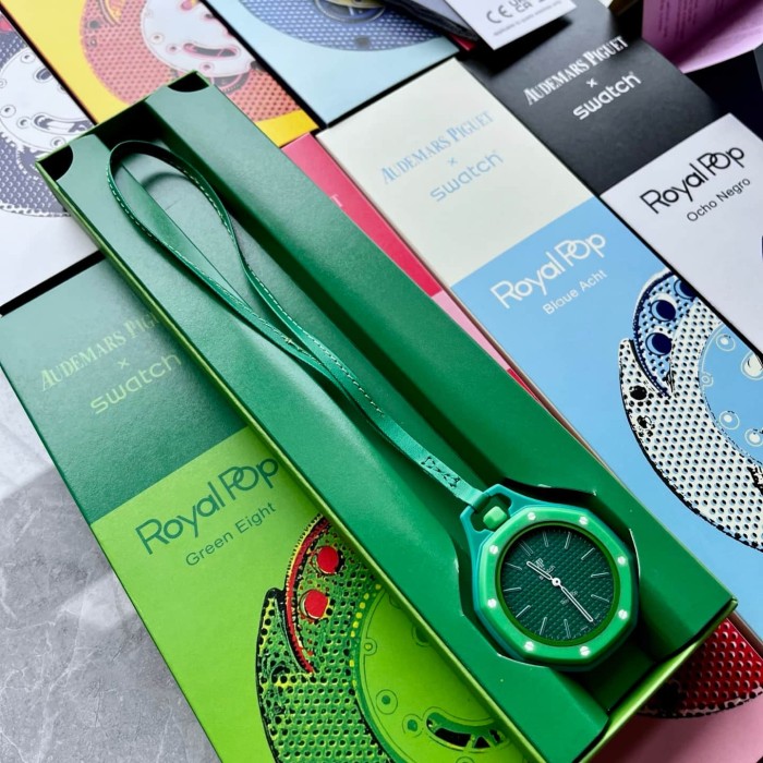 AP x Swatch Royal Oak Dopamine Dial Quartz Movement Pocket Watch & Wrist Watch 8 colors【Dial diameter：42mm】29202610