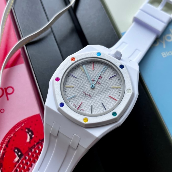 AP x Swatch Royal Oak Dopamine Dial Quartz Movement Pocket Watch & Wrist Watch 8 colors【Dial diameter：42mm】29202610