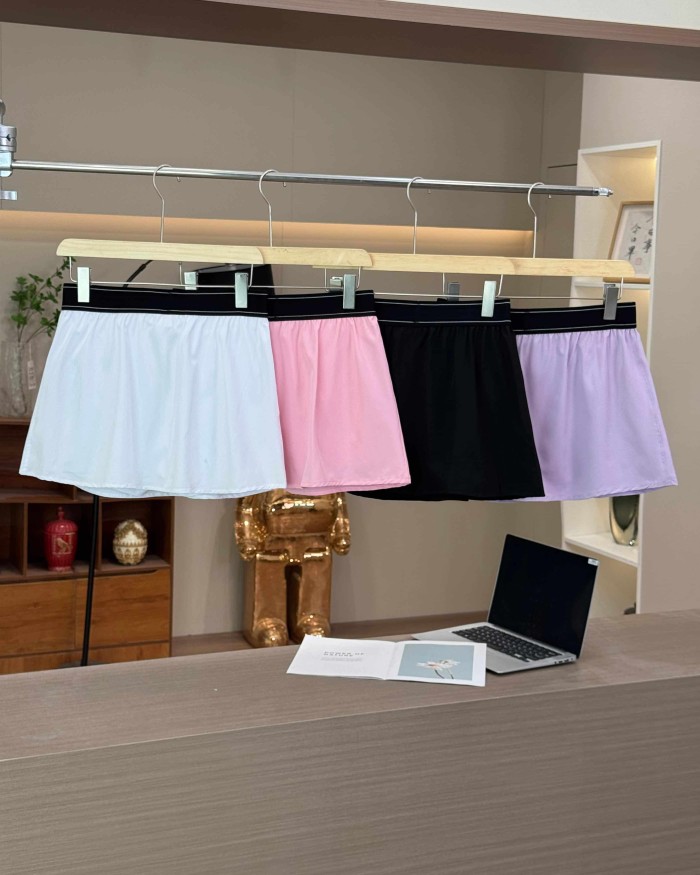 High Waist Inverted A-Line Yoga Anti-Chafing Skort 4 colors 29201415
