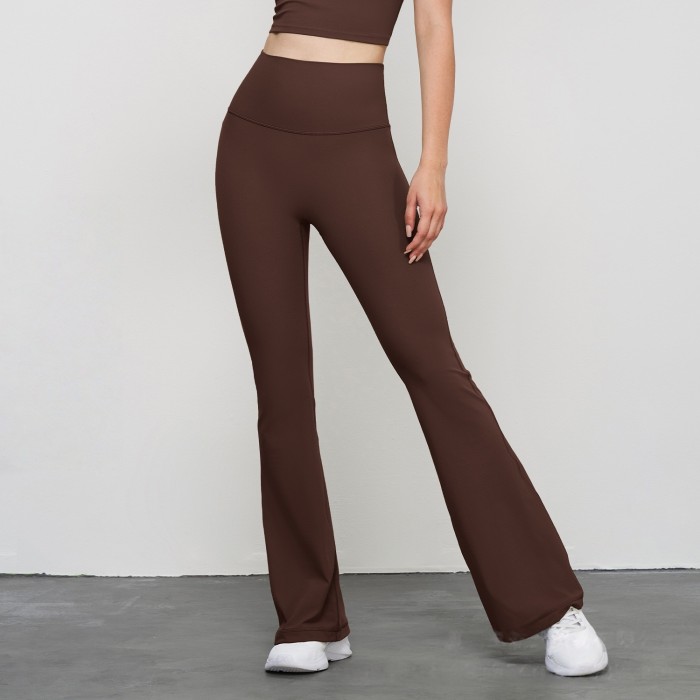 Workout High Waist Butt Lifting Naked Feel Fitted Yoga Flared Pants 10 colors 29201424