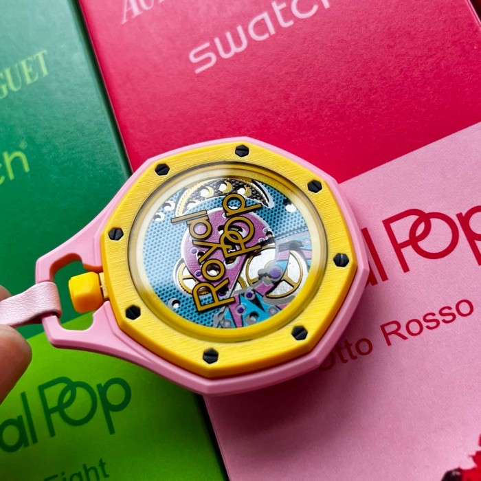 AP x Swatch Royal Oak Dopamine Dial Quartz Movement Pocket Watch & Wrist Watch 8 colors【Dial diameter：42mm】29202610